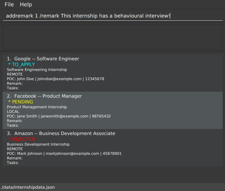 Before adding a remark