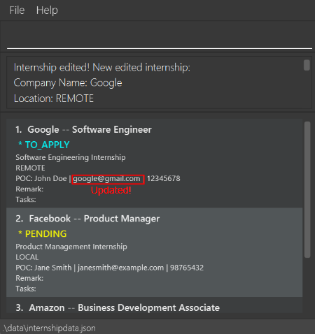 After successfully editing