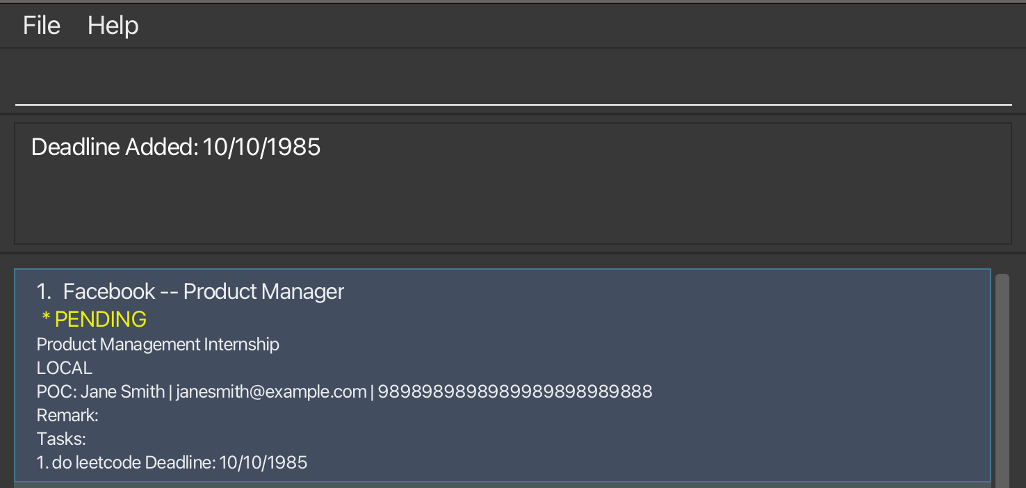 Deadlines can have past dates